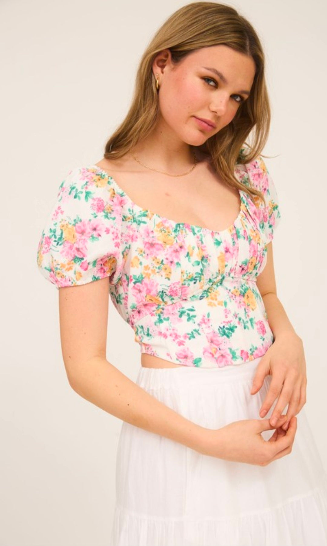 Blushing Bloom Corset Top