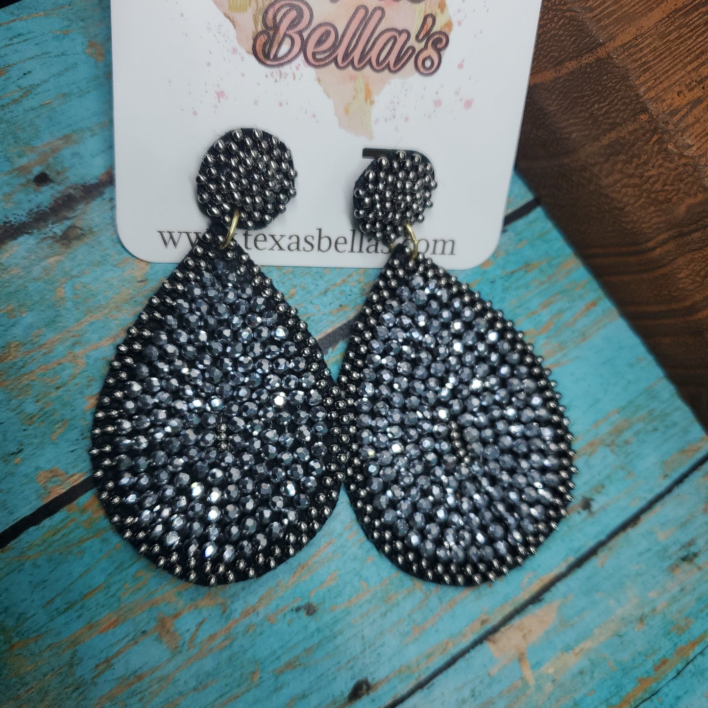 Midnight Beaded Earrings