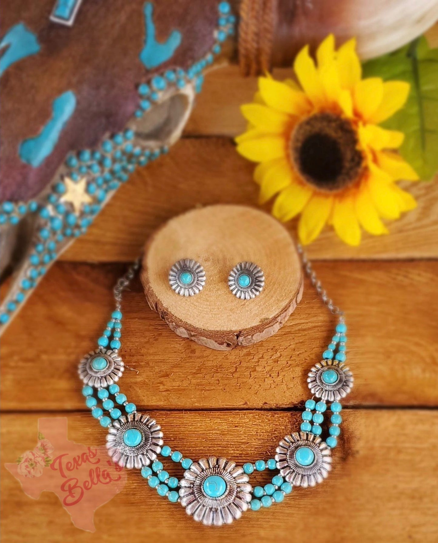 Bell Turquoise Choker Set