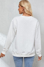Load image into Gallery viewer, XOXO Heart Round Neck Dropped Shoulder Sweatshirt