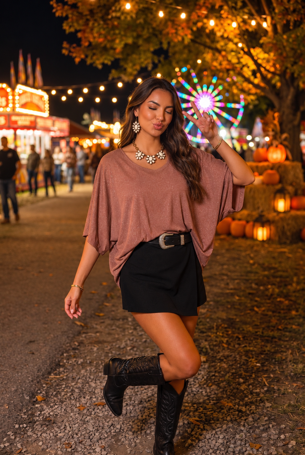 Shimmer Ponch Top