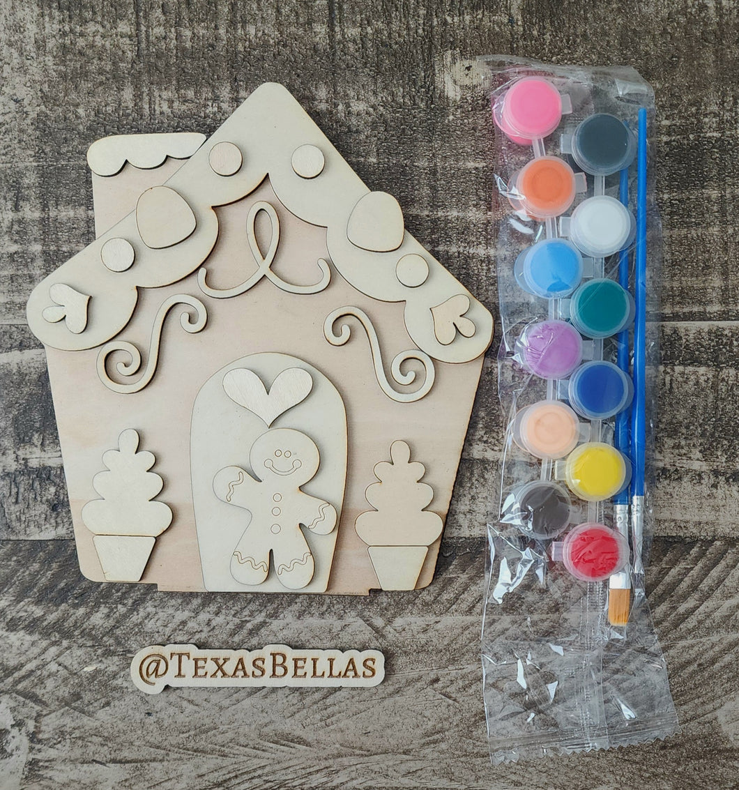 Gingerbread House Paint Kit