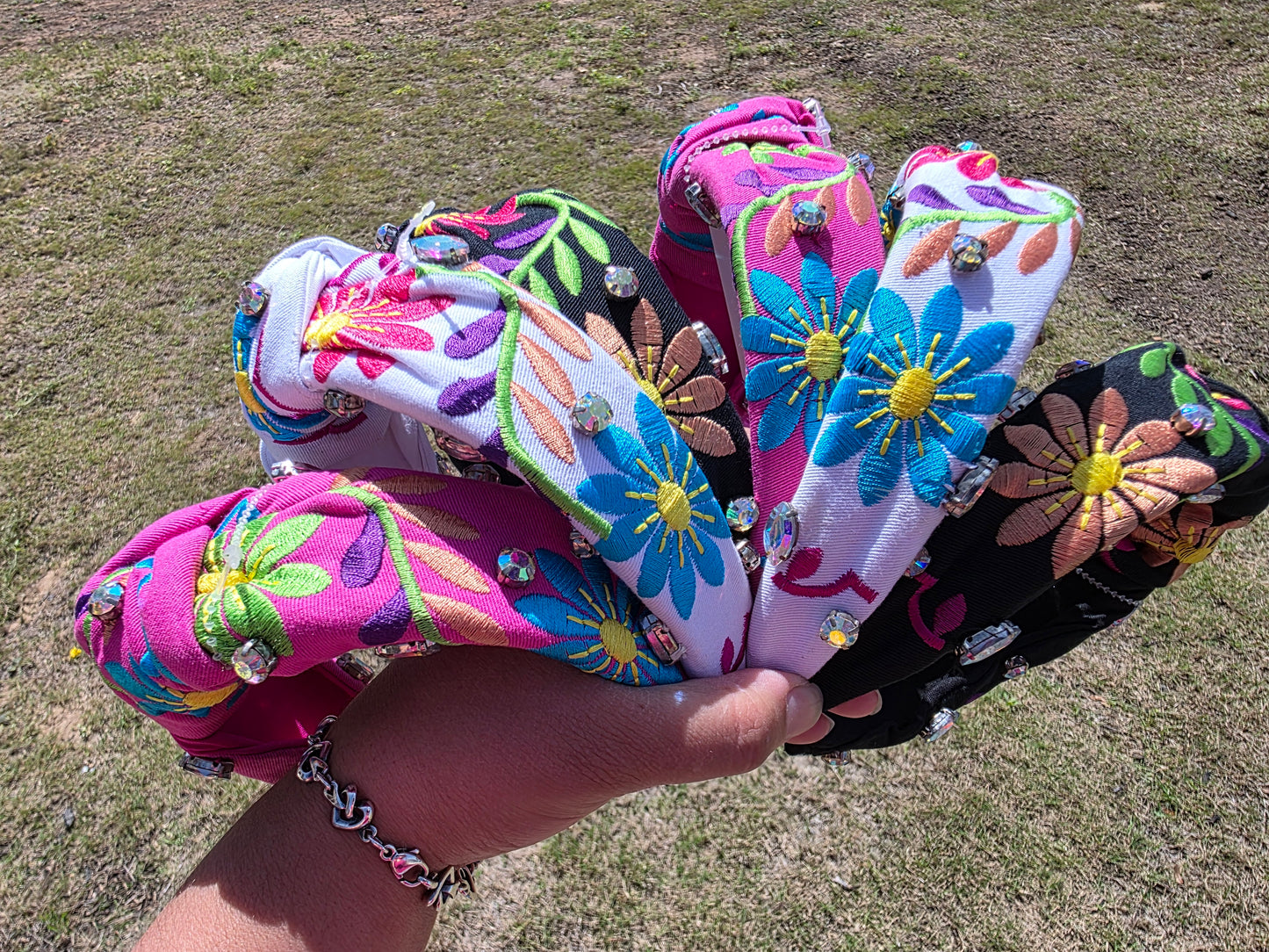 Floral Embroidery Headband