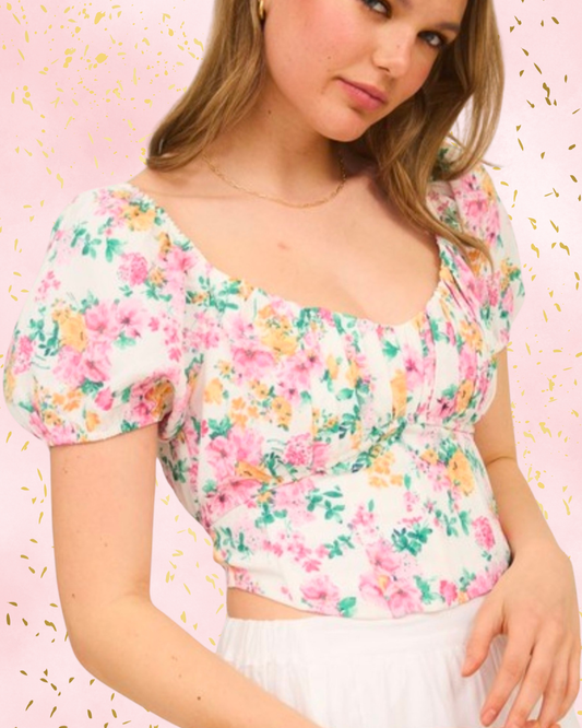 Blushing Bloom Corset Top