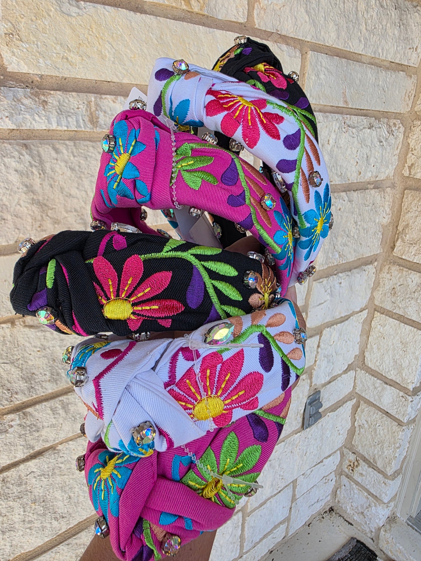Floral Embroidery Headband