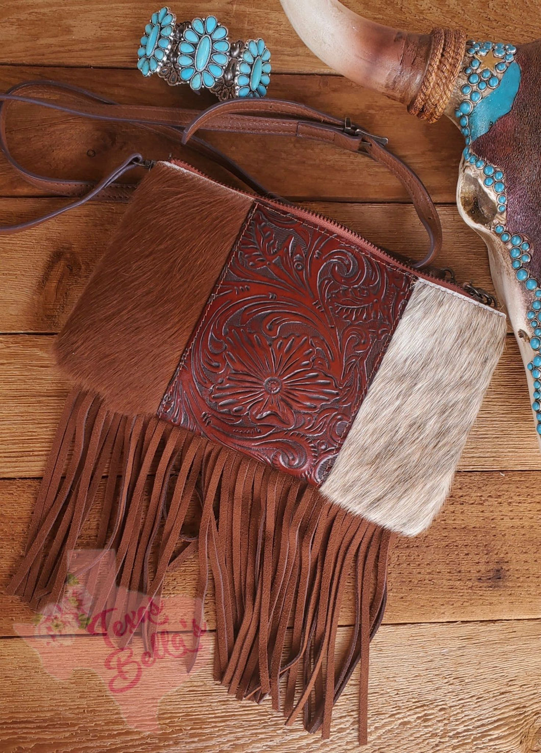 Long Cowhide Crossbody