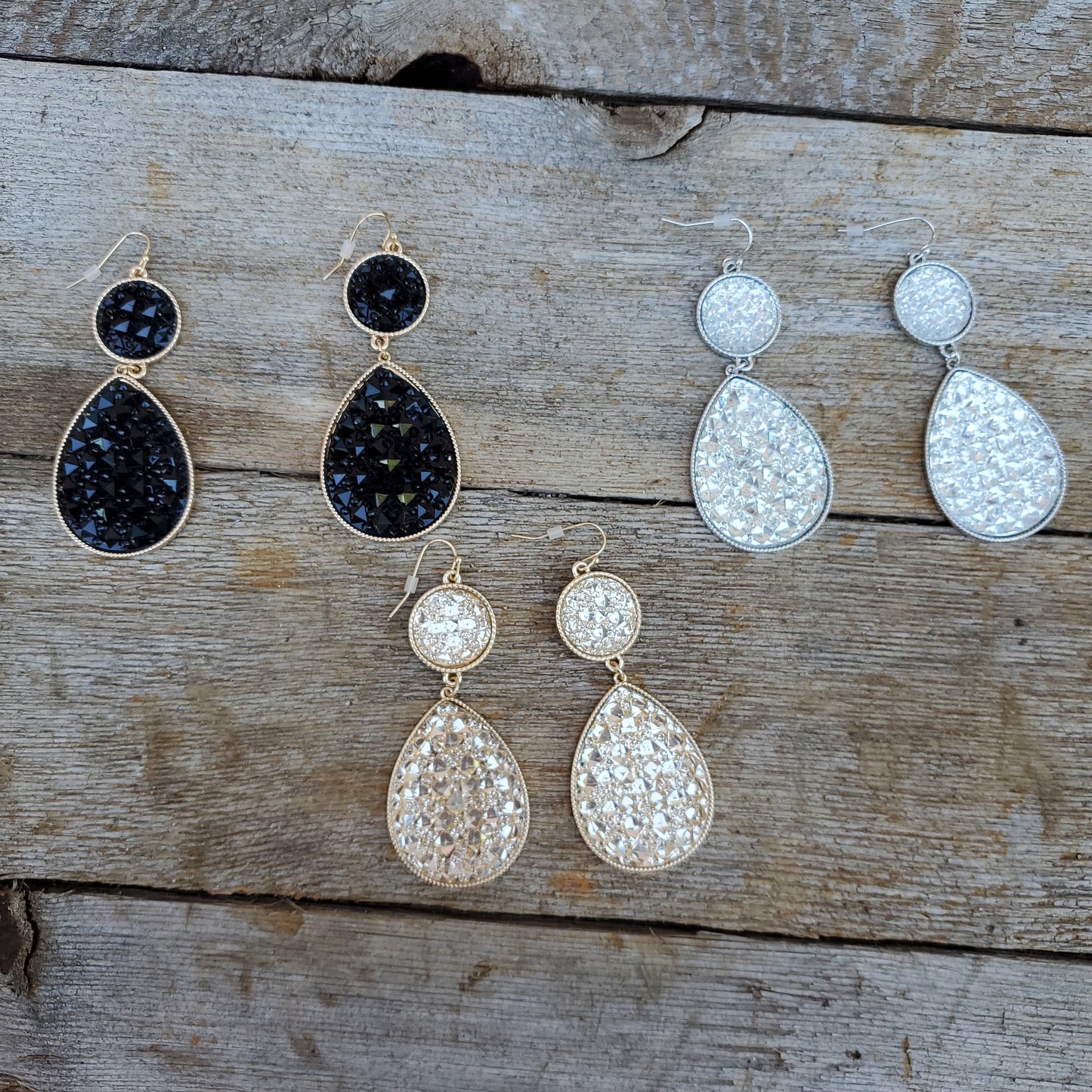 Druzy Teardrop Earrings