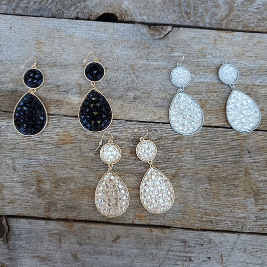 Druzy Teardrop Earrings