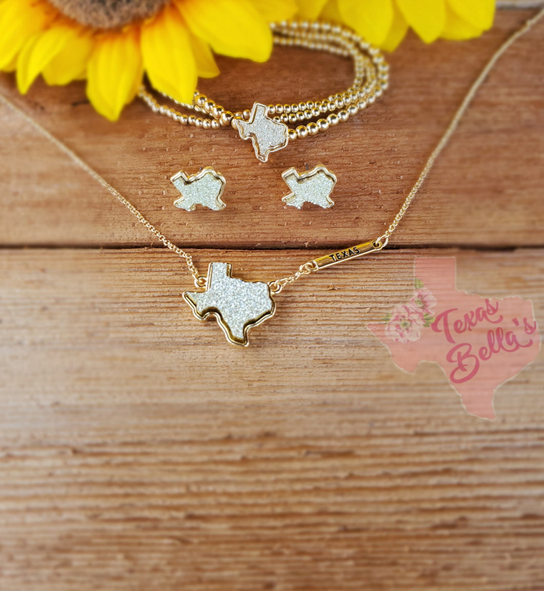 Texas Druzy Gold Set