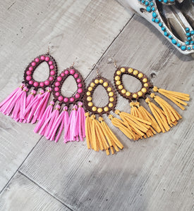 Leather Fringe Drops