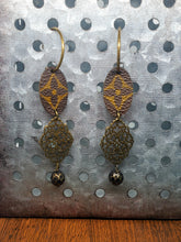Load image into Gallery viewer, Revamped Designer Vintage Black Drop Earrings
