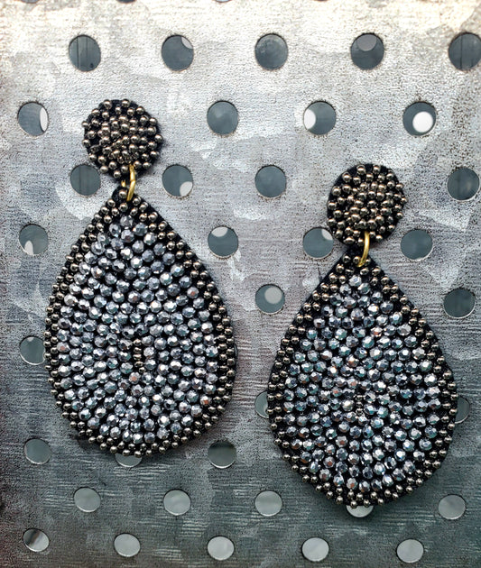 Midnight Beaded Earrings