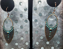 Load image into Gallery viewer, Teal Spear Earrings
