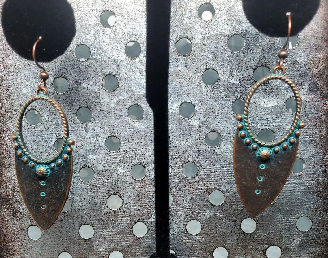 Teal Spear Earrings