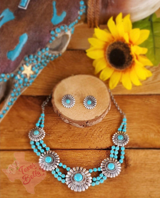 Bell Turquoise Choker Set
