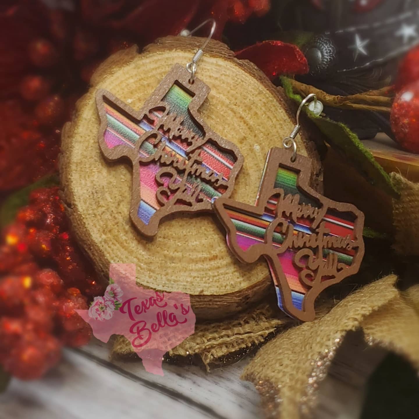 Christmas Texas Earrings