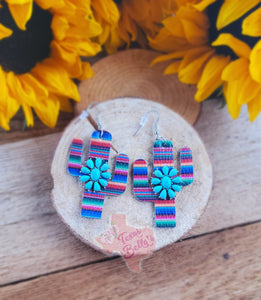 Cactus Serape Earrings