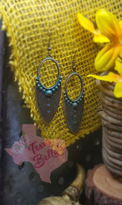 Teal Spear Earrings