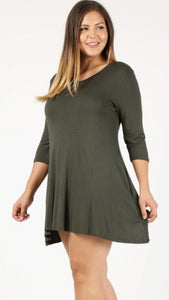 Olive Sway Dress Plus