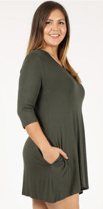 Olive Sway Dress Plus